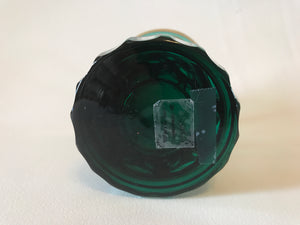 623051 Emerald Over Crystal Cut Glass W/ Gold Trim by Adolf Rasche - ReeceFurniture.com