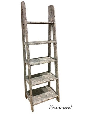 LAD Ladder Bookcase - Granite, Barnwood or Nero White - ReeceFurniture.com