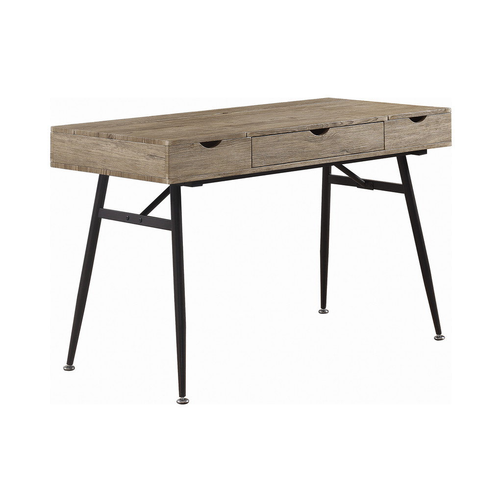 G801935 - Raine 1-Drawer Writing Desk - Rustic Driftwood - ReeceFurniture.com