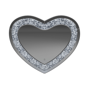G961535 - Heart Shape Wall Mirror - Silver - ReeceFurniture.com