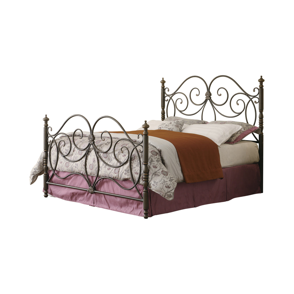G300258 - London Metal Scroll Bed - Dark Bronze - ReeceFurniture.com