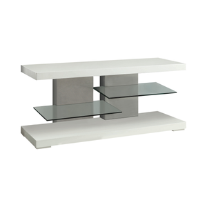 G700824 - 2-Shelf TV Console - Glossy White or Black - ReeceFurniture.com