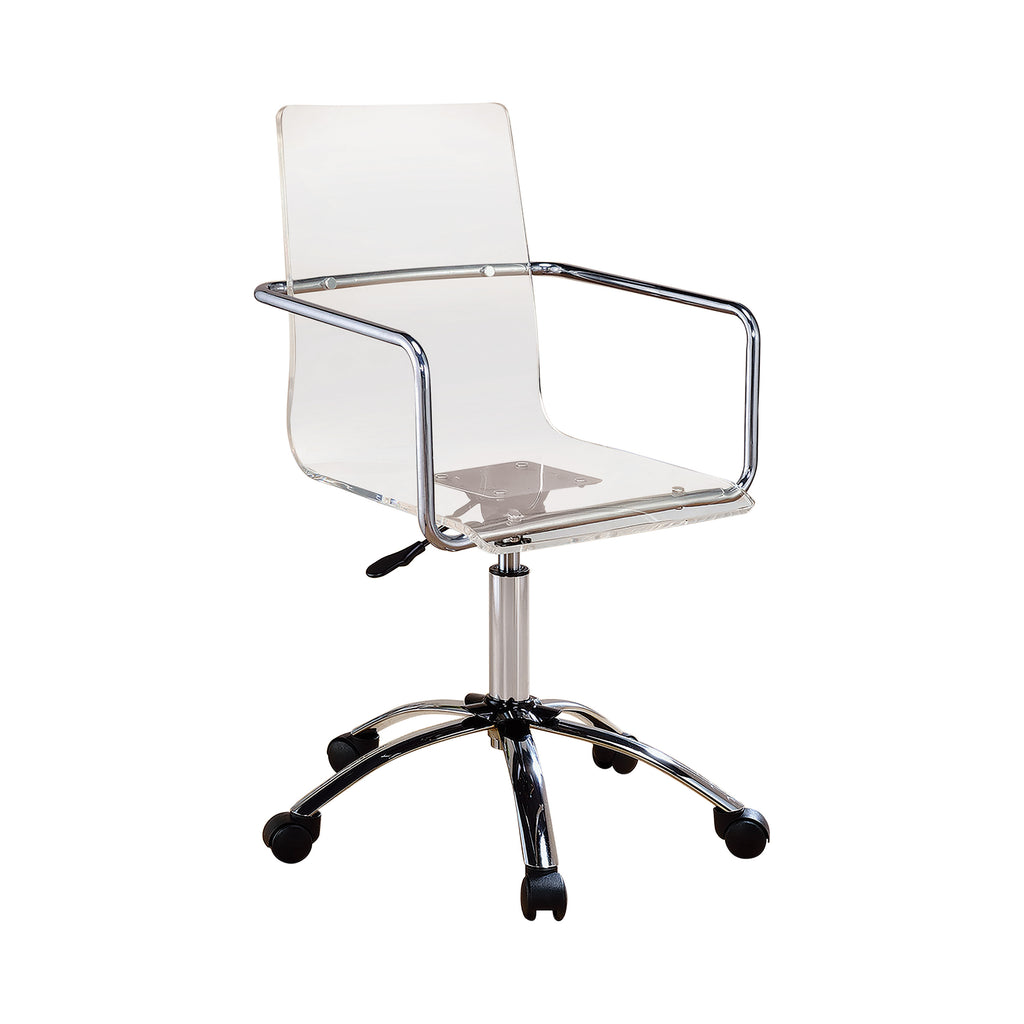 G801436 - Amaturo Home Office - Clear And Chrome - ReeceFurniture.com