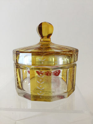 999907 Bohemian Amber over Crystal Glass box with cover & handle with Ruby panel on front, , Bohemian Glass, - ReeceFurniture.com - Free Local Pick Ups: Frankenmuth, MI, Indianapolis, IN, Chicago Ridge, IL, and Detroit, MI