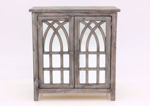 CATH-CED-B Cathedral Barnwood Console With Glass - ReeceFurniture.com