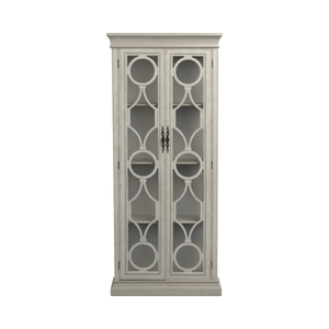 G951827 - 2-Door Display Tall Cabinet - Antique White or Grey Blue - ReeceFurniture.com