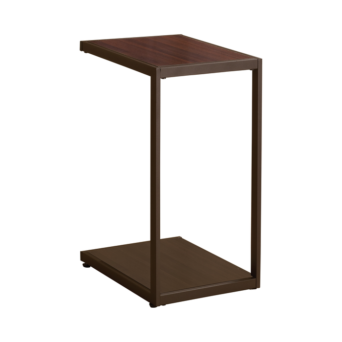 G901007 - Rectangular Accent Table With Bottom Shelf - Brown