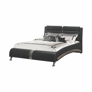 G300350 - Jeremaine Upholstered Bed - Black - ReeceFurniture.com