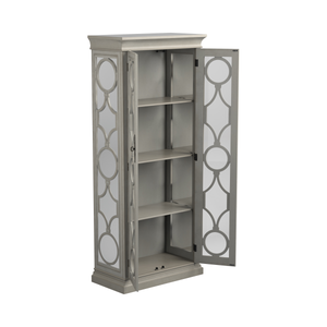 G951827 - 2-Door Display Tall Cabinet - Antique White or Grey Blue - ReeceFurniture.com