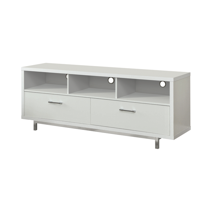 G701972 - 2-Drawer Rectangular TV Console - White