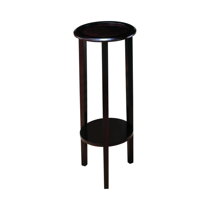 G900936 - Round Accent Table With Bottom Shelf - Espresso