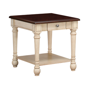 G704418 - Rectangular Occasional Table - Dark Cherry And Antique White - ReeceFurniture.com