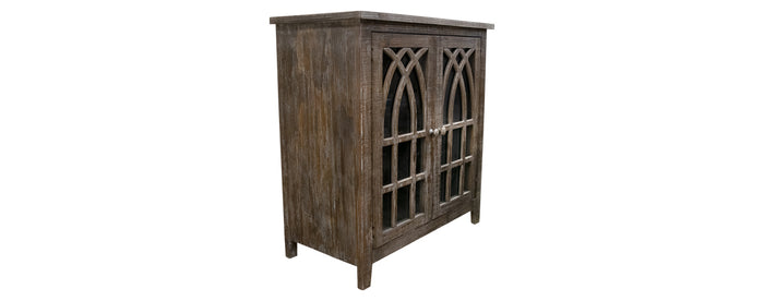 CATH-CED-B Cathedral Barnwood Console With Glass