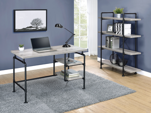 G803701 - Delray  Home Office - Grey Driftwood And Black - ReeceFurniture.com