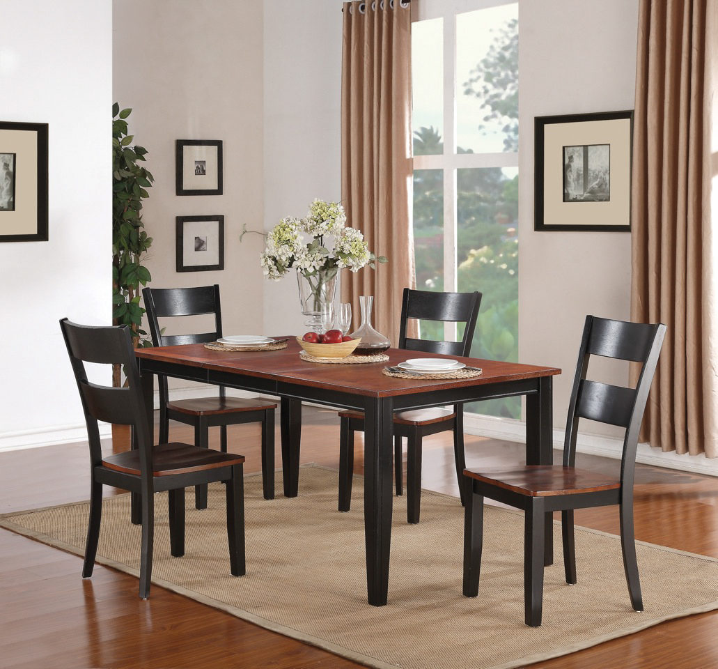 Black and deals cherry dining table