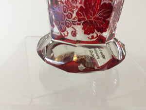 999053 Short Ruby Flashed With 6 Cut Circles 5 With Engraved Scenes 1 With P Initial, Bohemian Glassware, Antique, - ReeceFurniture.com - Free Local Pick Ups: Frankenmuth, MI, Indianapolis, IN, Chicago Ridge, IL, and Detroit, MI
