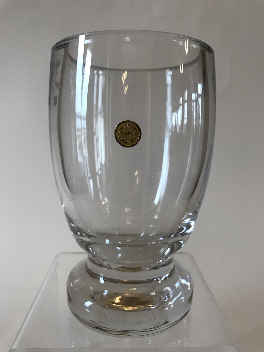 900501 Crystal Bohemian Glass Plain Friendship Glass, Bohemian Glassware, Unknown German Glass Company, - ReeceFurniture.com - Free Local Pick Ups: Frankenmuth, MI, Indianapolis, IN, Chicago Ridge, IL, and Detroit, MI