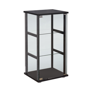 G950179 - 3-Shelf Glass Curio Cabinet - Black And Clear - ReeceFurniture.com