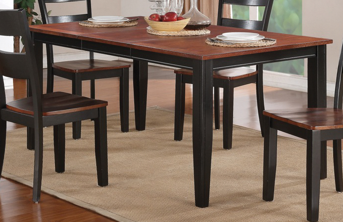 8202 Black & Cherry Leg Dining Room Set - ReeceFurniture.com