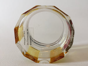 999907 Bohemian Amber over Crystal Glass box with cover & handle with Ruby panel on front, , Bohemian Glass, - ReeceFurniture.com - Free Local Pick Ups: Frankenmuth, MI, Indianapolis, IN, Chicago Ridge, IL, and Detroit, MI