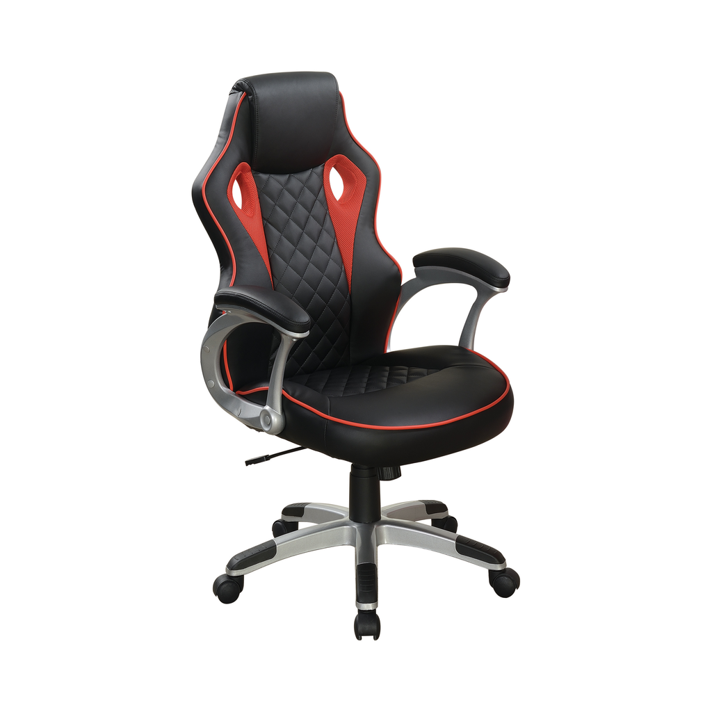 G801497 - Upholstered Office Chair - Black And Red - ReeceFurniture.com