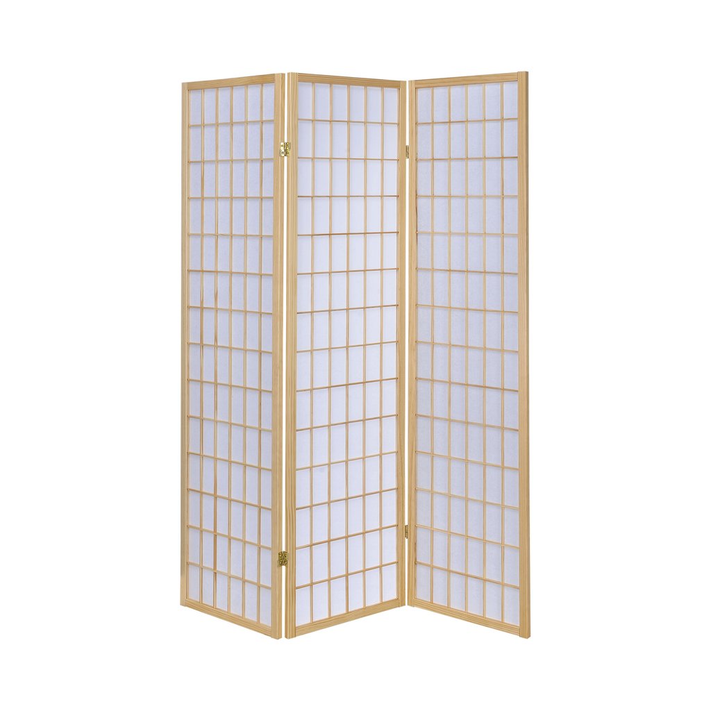 G4621 - 3 or 4 Panel Screen - Natural or Black - ReeceFurniture.com