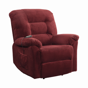 G600397 - Upholstered Power Lift Recliner - Chocolate, Charcoal, Beige or Brick Red - ReeceFurniture.com