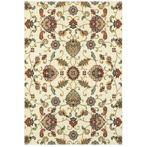 9946W Kashan Indoor Area Rug Ivory/ Multi - ReeceFurniture.com