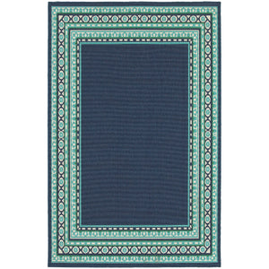 9650B Meridian Indoor/Outdoor Rug Navy/Green - ReeceFurniture.com