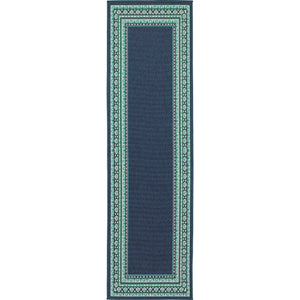 9650B Meridian Indoor/Outdoor Rug Navy/Green - ReeceFurniture.com