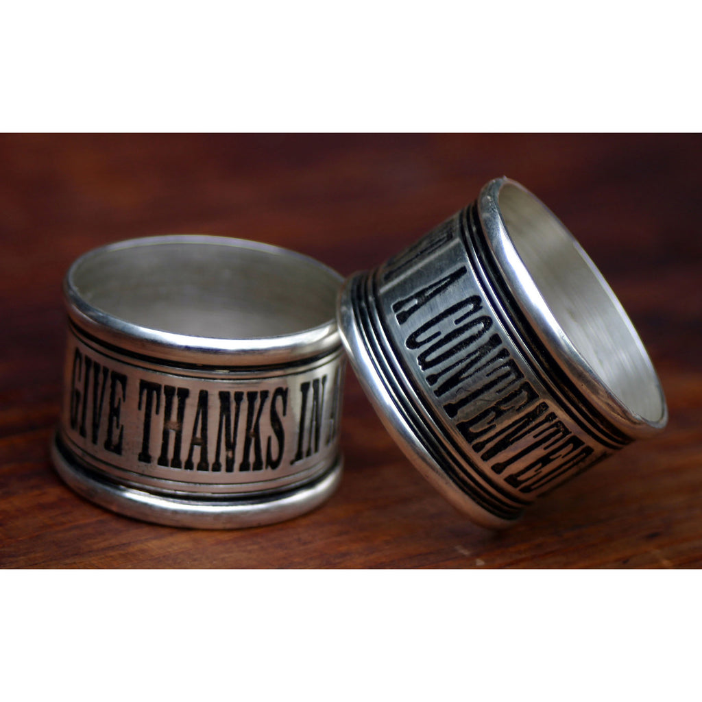 NAP002 - Live in Each... Napkin Rings (Set of 4) - ReeceFurniture.com
