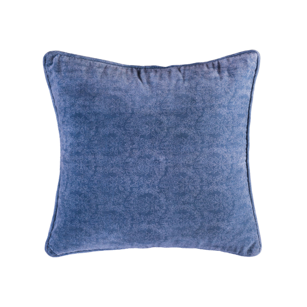 PLW001B - Bombay Damask Red 20x20 Hand-Printed Reversible Pillow in 100% Cotton - COVER ONLY - ReeceFurniture.com