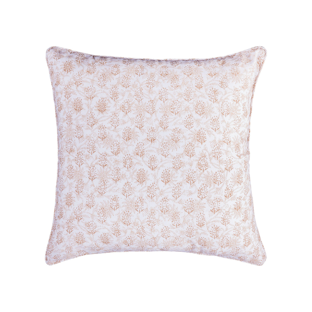 PLW002B - Taj Paisley Cream and Red 20x20 - COVER ONLY - ReeceFurniture.com