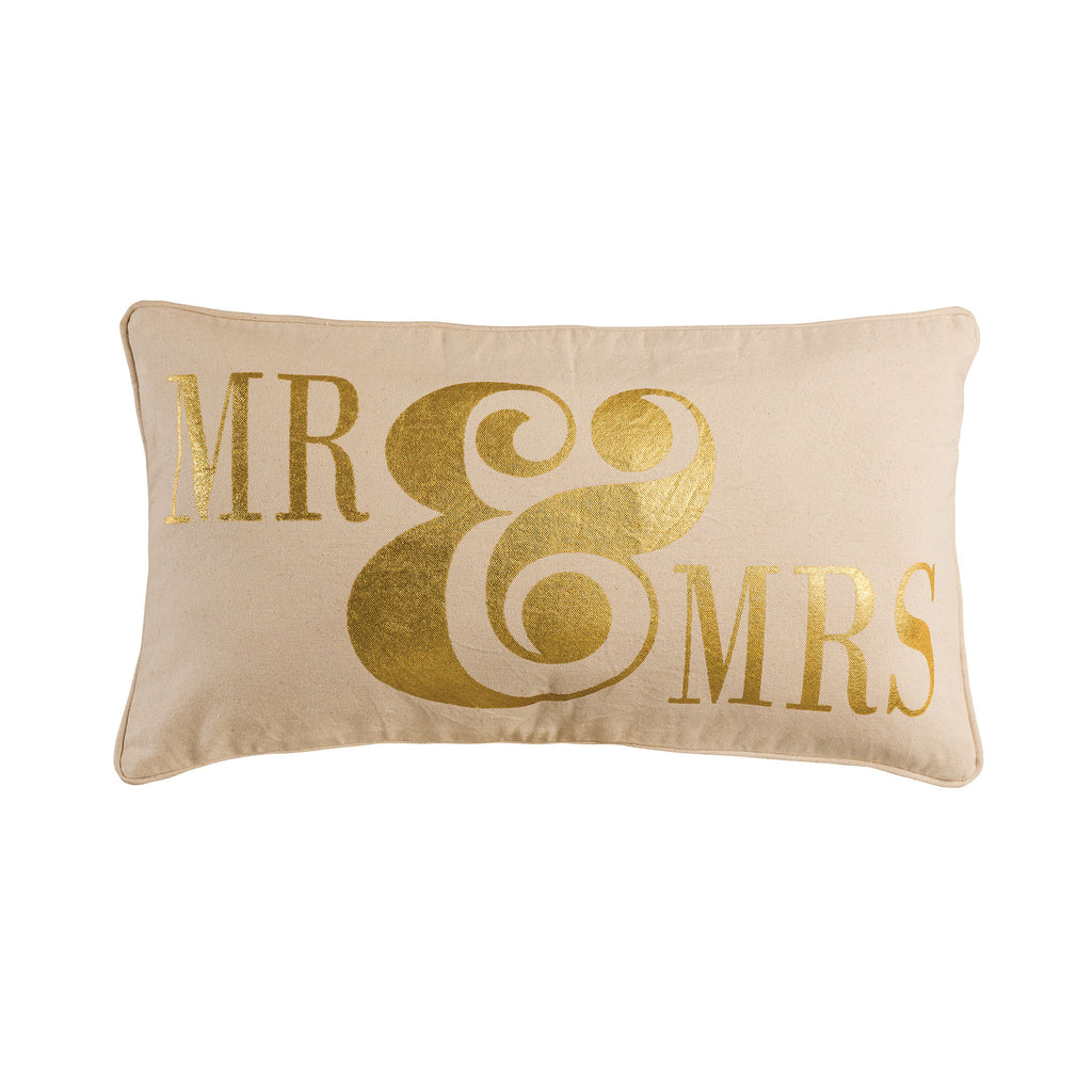 Mr. and Mrs. - Throw Pillow - ReeceFurniture.com