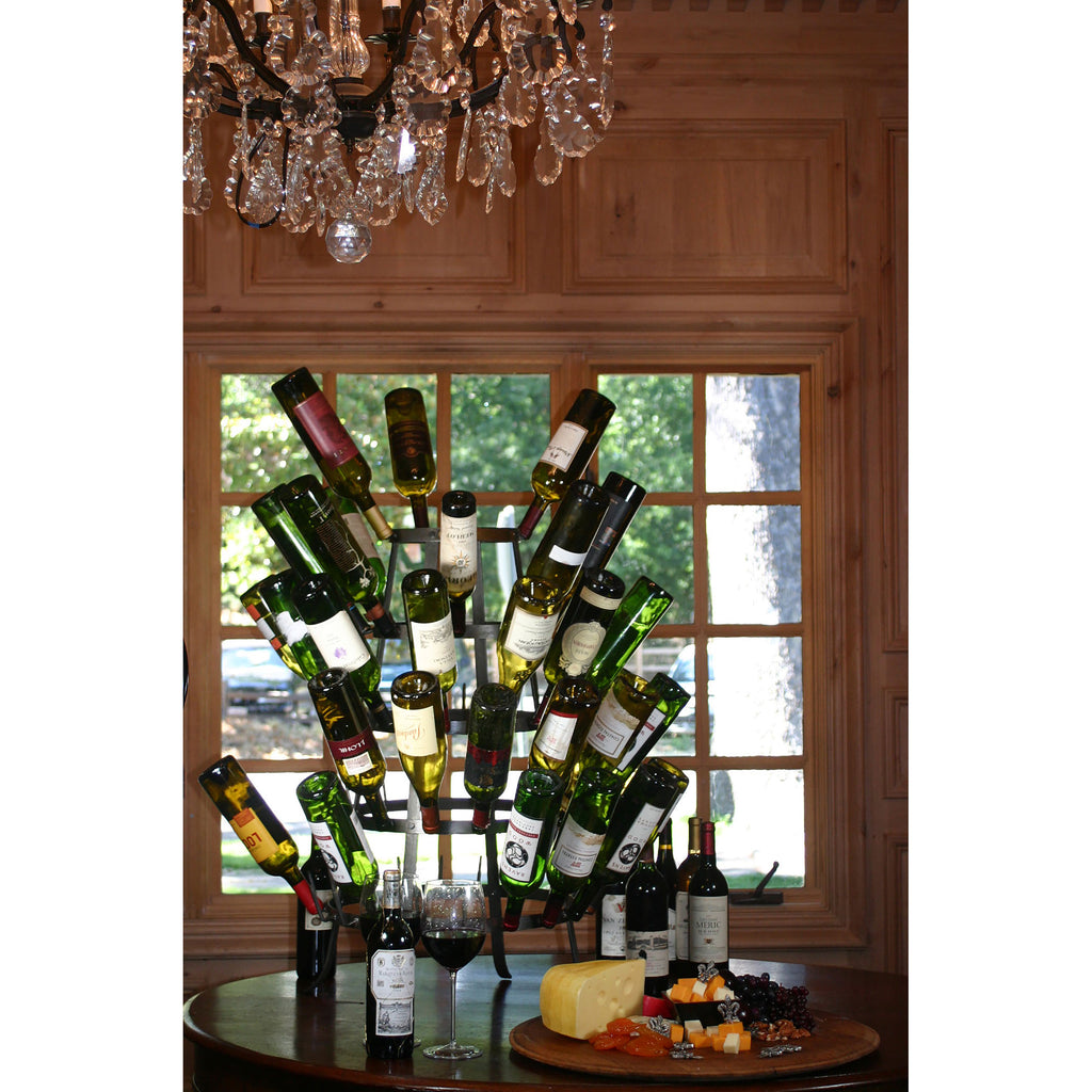 RACK006 - Riddling Wine Rack with Hammered Feet - ReeceFurniture.com