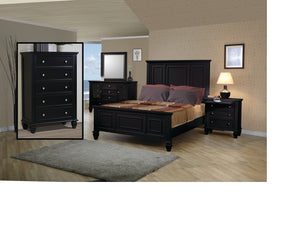 G201323 - Sandy Beach Black Bedroom Set - Panel Bed or Storage Sleigh Bed - ReeceFurniture.com