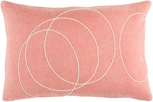 Solid Bold Pillow Cover - Mauve, Cream - SB035 - ReeceFurniture.com