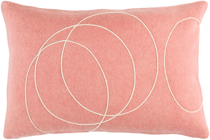 Solid Bold Pillow Cover - Mauve, Cream - SB035