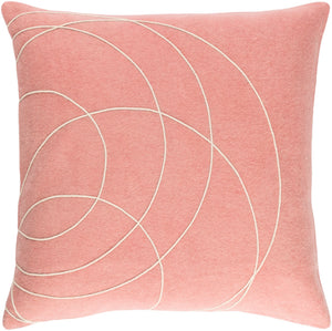 Solid Bold Pillow Cover - Mauve, Cream - SB035 - ReeceFurniture.com
