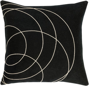 Solid Bold Pillow Kit - Black, Cream - Poly - SB036 - ReeceFurniture.com