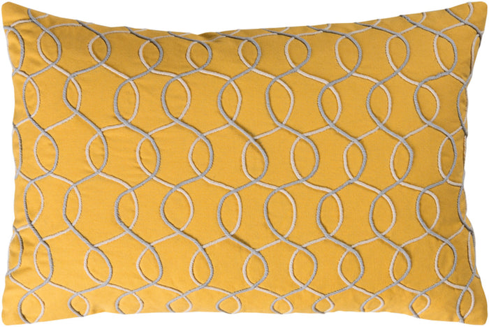 Solid Bold II Pillow Cover - Bright Yellow, Medium Gray, Cream - SDB002