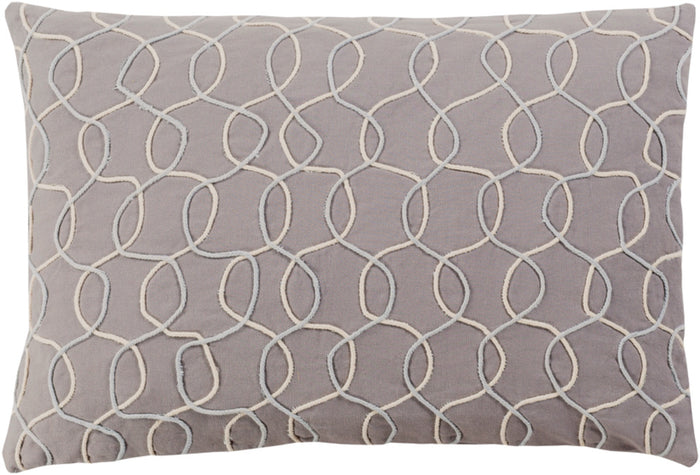 Solid Bold II Pillow Cover - Medium Gray, Cream - SDB003