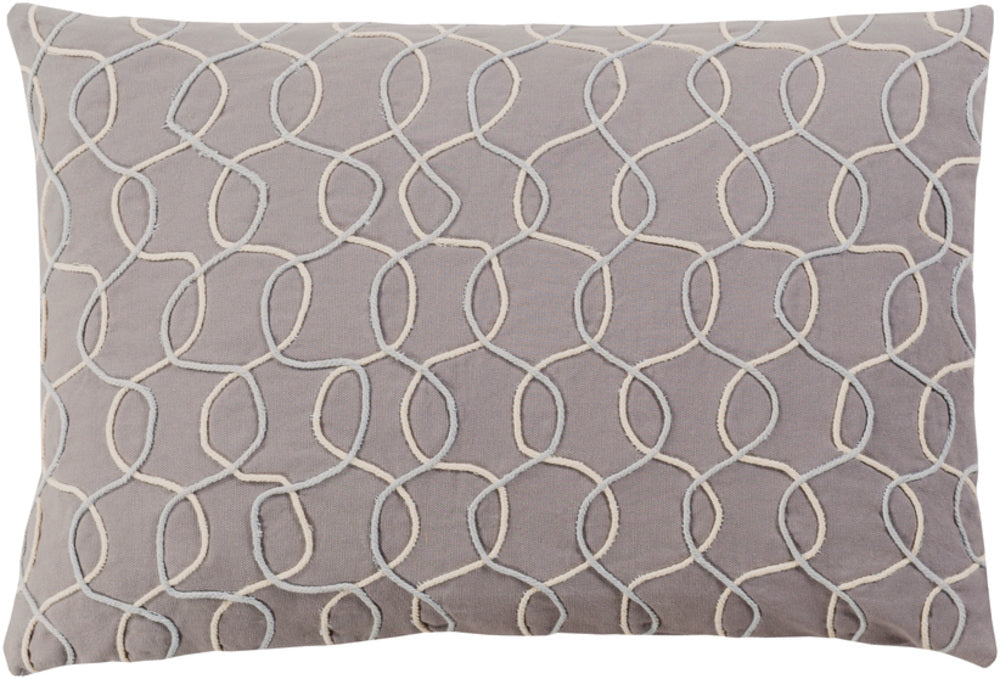 Solid Bold II Pillow Kit - Medium Gray, Cream - Down - SDB003 - ReeceFurniture.com