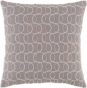 Solid Bold II Pillow Cover - Medium Gray, Cream - SDB003 - ReeceFurniture.com