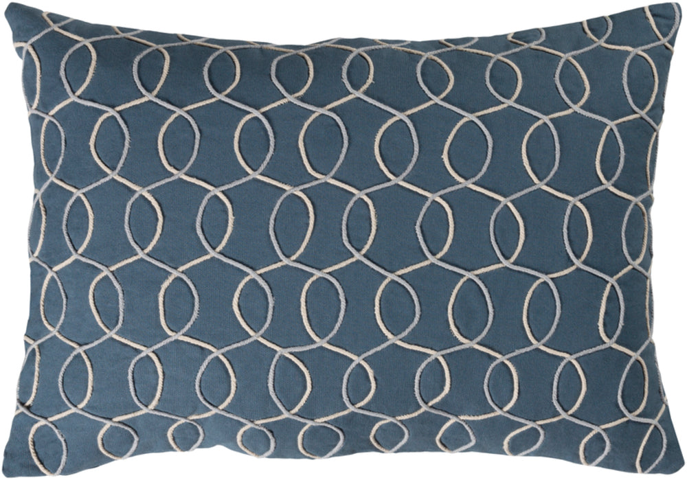 Solid Bold II Pillow Kit - Dark Blue, Medium Gray, Cream - Down - SDB004 - ReeceFurniture.com