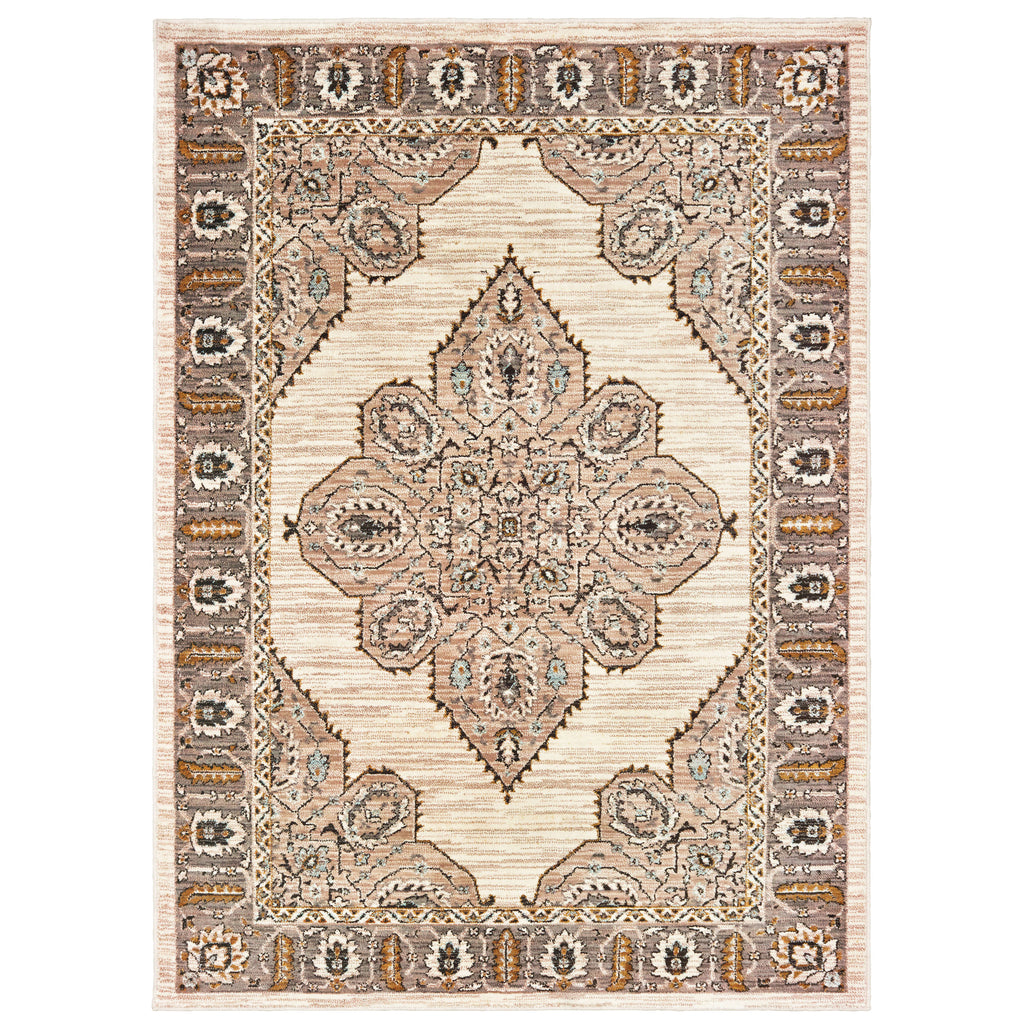 9588D Sedona Indoor Area Rug Ivory/ Gold - ReeceFurniture.com