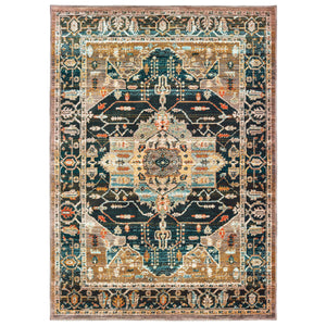 9592B Sedona Indoor Area Rug Blue/ Gold - ReeceFurniture.com