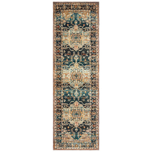 9592B Sedona Indoor Area Rug Blue/ Gold - ReeceFurniture.com