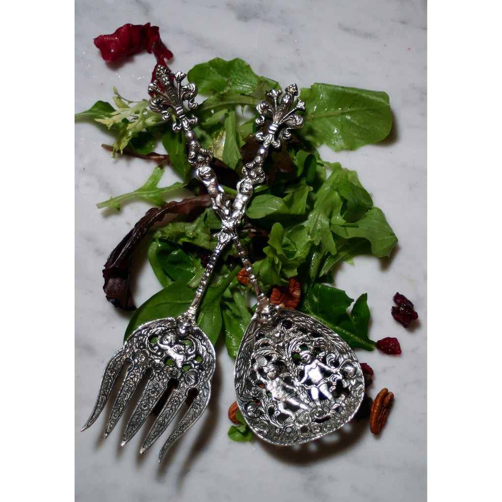 SERVER003 - Italian Salad Servers Set (2 Pieces) - ReeceFurniture.com