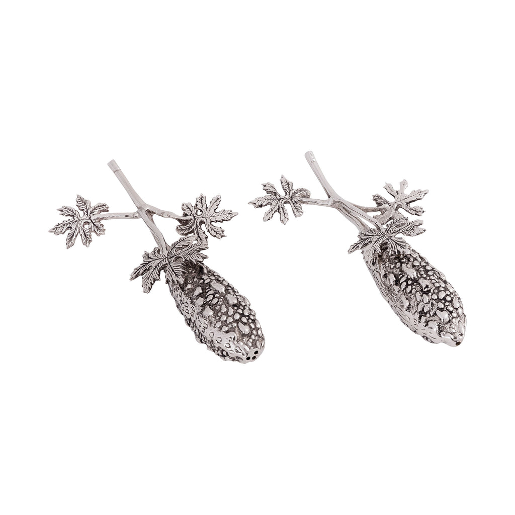 SHKR001 - Brass Salt and Pepper in Pewter - ReeceFurniture.com